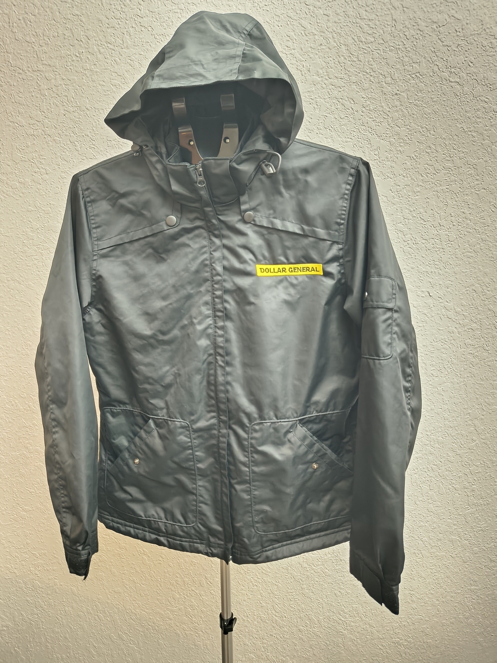 CLIQUE Dollar General Employee Jacket Men's L Black Hooded Fleece Lined Uniform